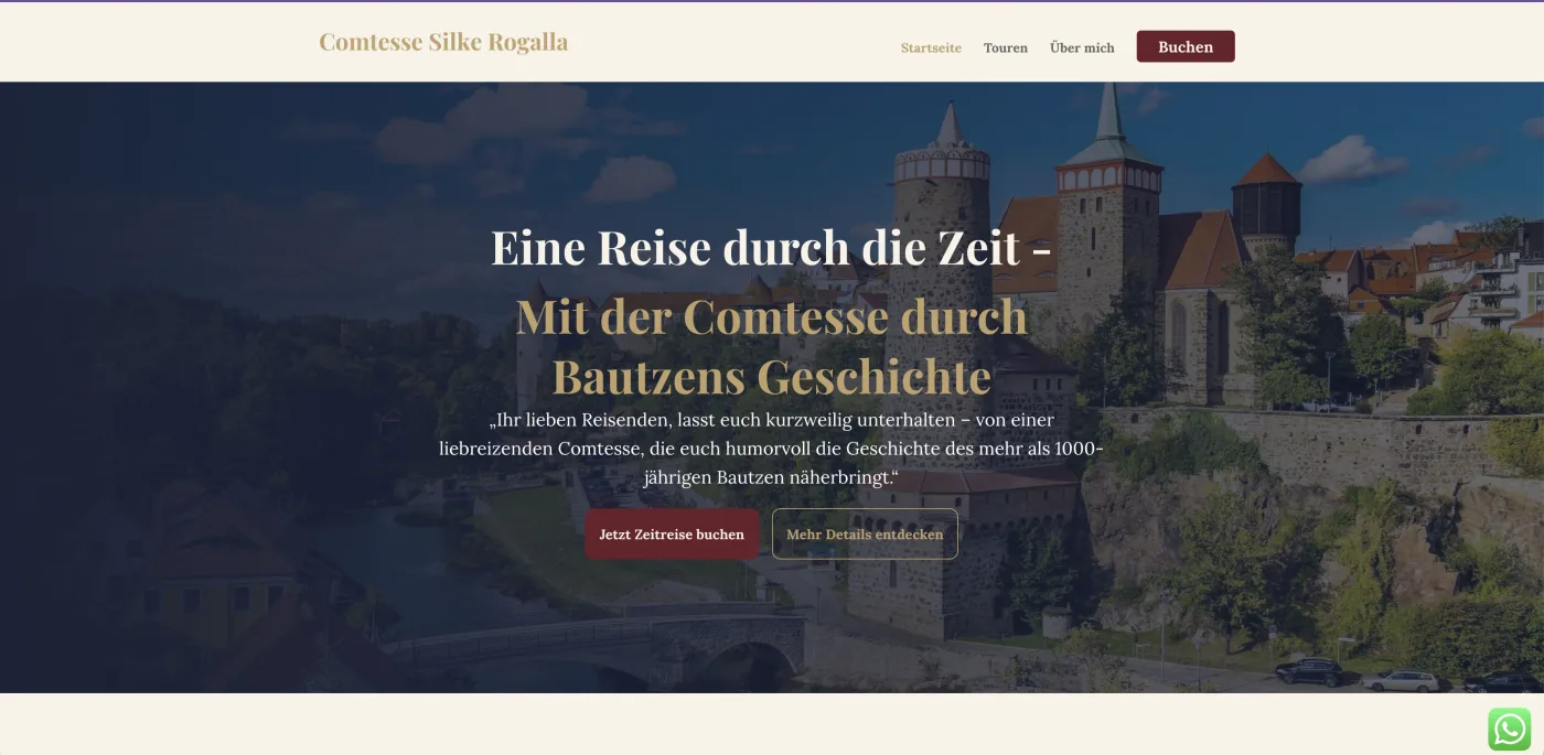 Comtesse Silke Rogalla — Webdesign Referenz d1ma