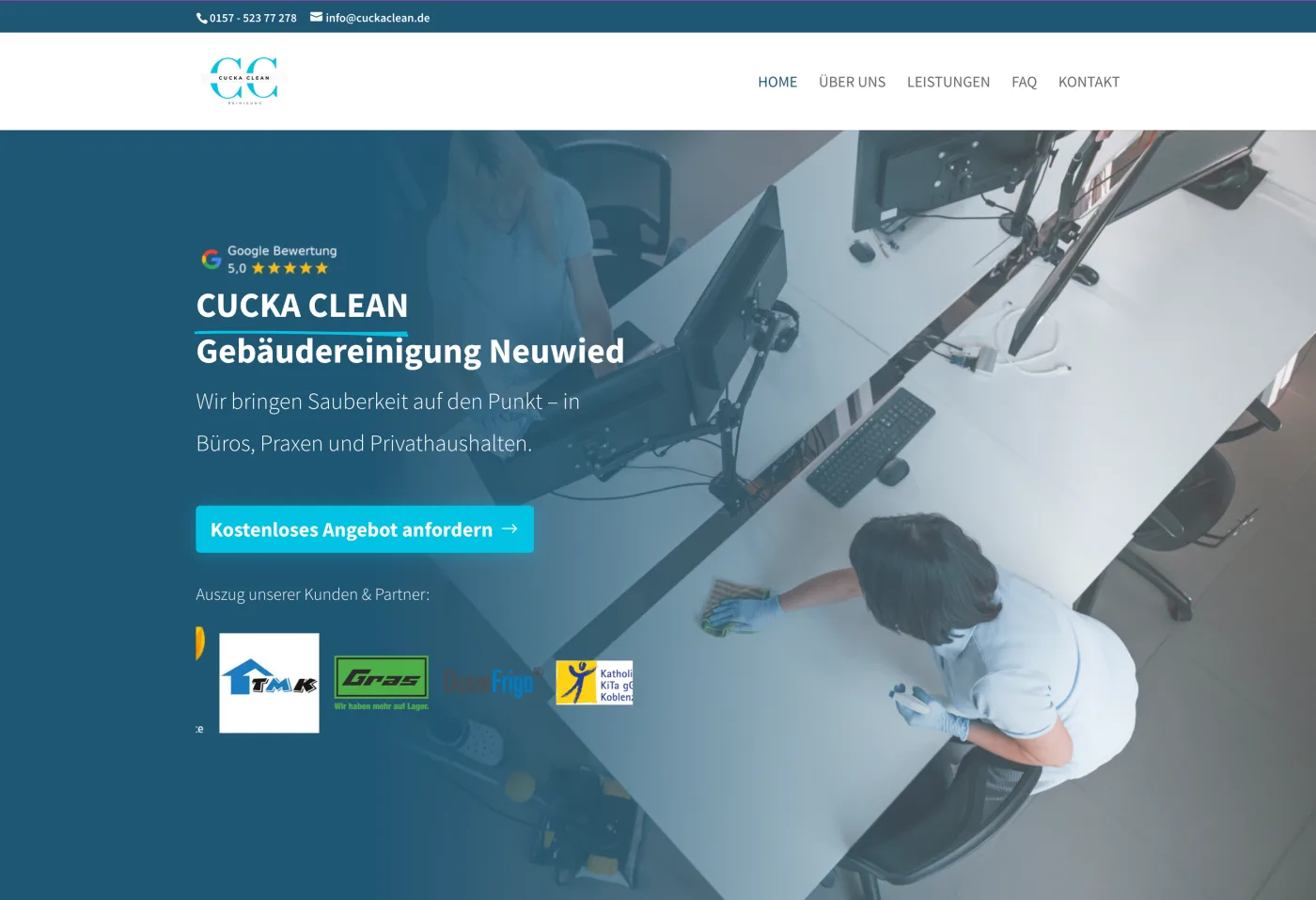 Cucka Clean — Webdesign Referenz d1ma