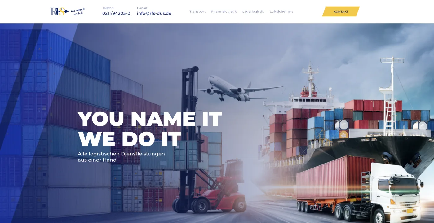 RFS Logistik — Webdesign Referenz d1ma