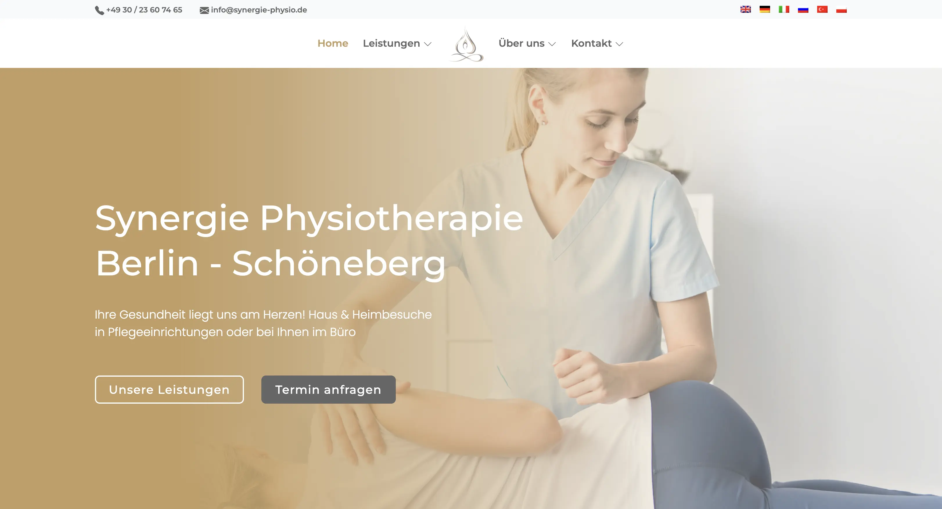 Synergie Physio — Webdesign Referenz d1ma