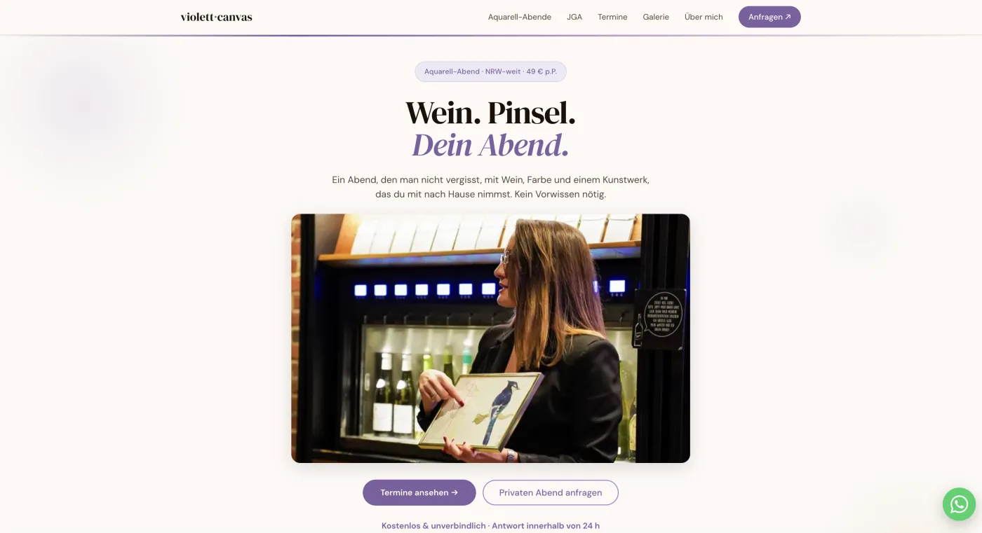 Violett Canvas — Webdesign Referenz d1ma
