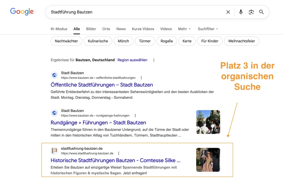 Stadtführung Bautzen — Platz #3 bei Google